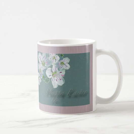Happy Easter Spring Beauty Wilflower Koffiemok (Rechts)