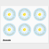 Happy Easter Spring bleek blauw schattig dagboek Ronde Sticker (Vel)