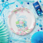 Happy Easter Spring Blossom Papieren Bordje (Feest)