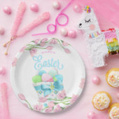 Happy Easter Spring Blossom Papieren Bordje (Feest)