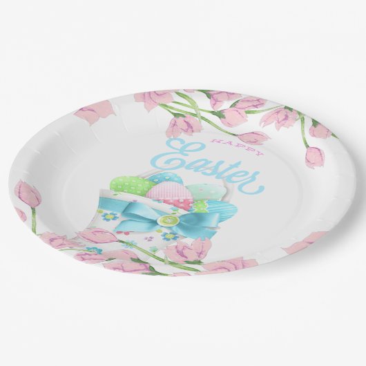 Happy Easter Spring Blossom Papieren Bordje (Gekanteld)