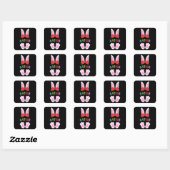 Happy Easter Spring Bunny Easter Egg Funny Gift Vierkante Sticker (Vel)