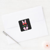 Happy Easter Spring Bunny Easter Egg Funny Gift Vierkante Sticker (Envelop)