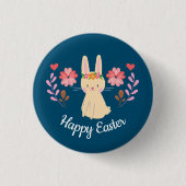 Happy Easter Spring Bunny Ronde Button 3,2 Cm (Voorkant)
