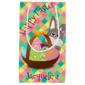 Happy Easter Spring Checkerboard op maat Klein Cadeauzakje (Voorkant)