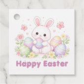 Happy Easter Spring Design - Cute Easter Bunny  Bedankjes Labels (Voorkant)
