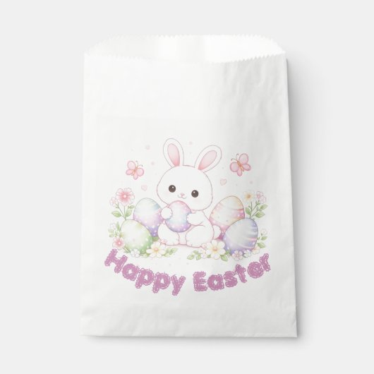 Happy Easter Spring Design - Cute Easter Bunny  Bedankzakje (Voorkant)