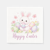 Happy Easter Spring Design - Cute Easter Bunny Servet (Voorkant)