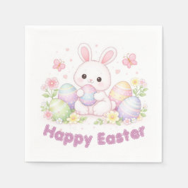 Happy Easter Spring Design - Cute Easter Bunny  Servet