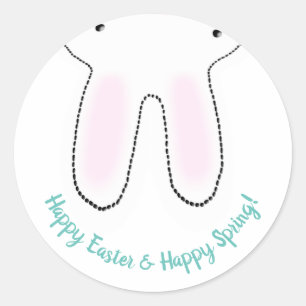 Happy Easter Spring Easter Bunny aangepast leuk gr Ronde Sticker