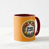 Happy Easter – Spring Floral Circle caneca Mok (Voorkant rechts)