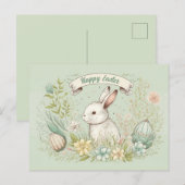 Happy Easter Spring flower-illustratie Briefkaart (Voorkant / Achterkant)