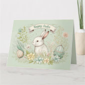 Happy Easter Spring flower-illustratie Kaart (Voorkant)