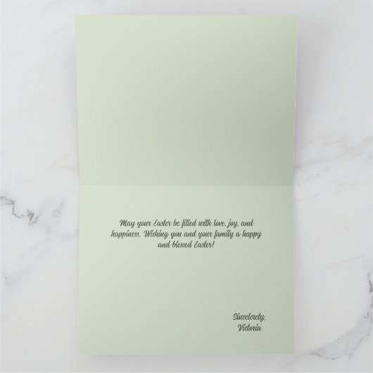 Happy Easter Spring flower-illustratie Kaart (Binnen)