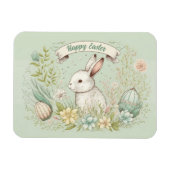 Happy Easter Spring flower-illustratie Magneet (Horizontaal)