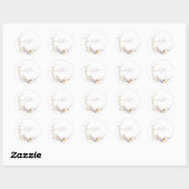 Happy Easter Spring Flower Wreate Ronde Sticker (Vel)