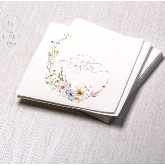 Happy Easter Spring Flower Wreate Servet