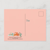 Happy Easter Spring Konijn Roze Munt Tribal Uniek Feestdagenkaart (Achterkant)