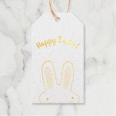 Happy Easter Spring leuke Bunny grappige tweezijdi Cadeaulabels (Voorkant)