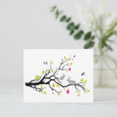 Happy Easter, spring tree with bunnies Feestdagenkaart (Staand voorkant)