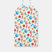 Happy Easter Spring Tulip Blue Ribbon Cadeaulabel (Achterkant)