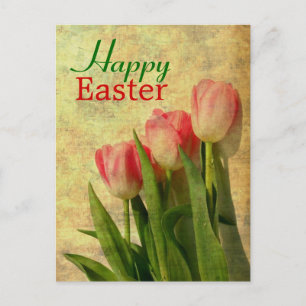 Happy Easter Spring Tulips Briefkaarten