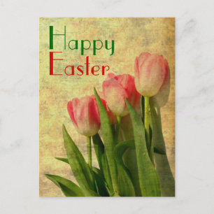 Happy Easter Spring Tulips Briefkaarten
