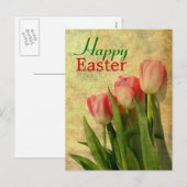 Happy Easter Spring Tulpen Briefkaarten (Voorkant / Achterkant)