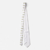 happy easter spring yellow mint green simpel stropdas (Achterkant)