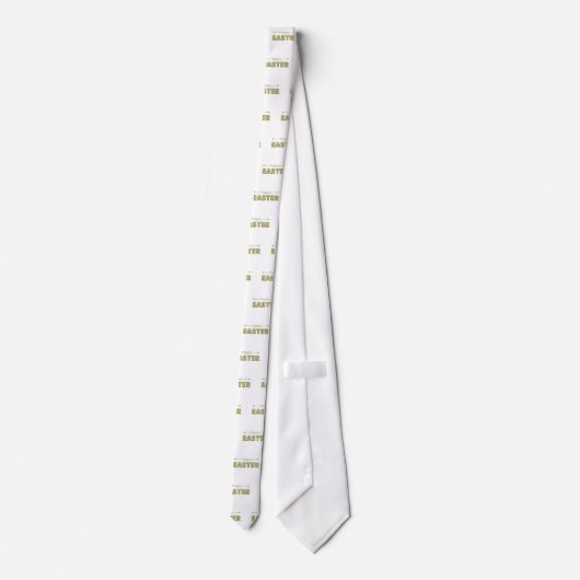 happy easter spring yellow mint green simpel stropdas (Achterkant)