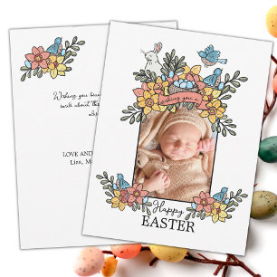 Happy Easter Springtime-foto Feestdagenkaart