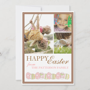 Happy Easter Springtime-fotokaart Feestdagenkaart