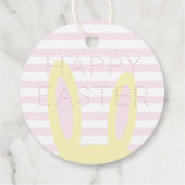 Happy Easter | Steenroze en geel tandvlees Bedankjes Labels (Achterkant)