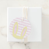 Happy Easter | Steenroze en geel tandvlees Bedankjes Labels (In situ)