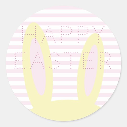 Happy Easter | Steenroze en geel tandvlees Ronde Sticker (Voorkant)