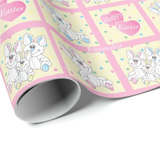 Happy Easter Stuff Bunnies Cadeaupapier (Rol Hoek)