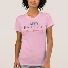 Happy Easter - Subtiel Pasen Tekstontwerp T-shirt