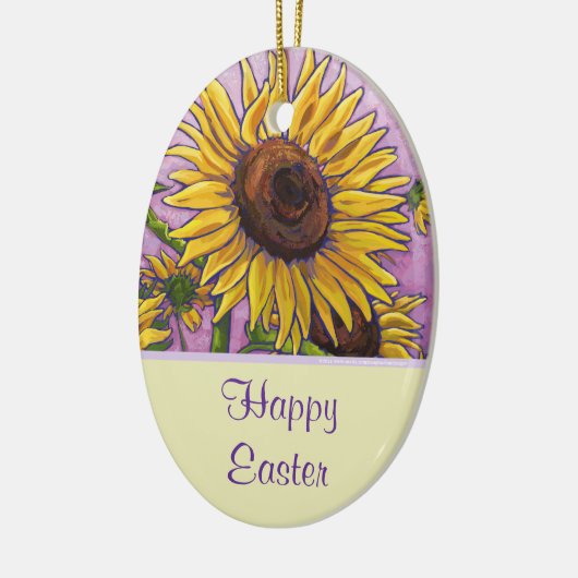 Happy Easter Sunflower Decoration Keramisch Ornament (Links)