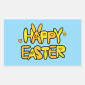Happy Easter Sunny Springtime Rechthoekige Sticker (Voorkant)