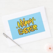 Happy Easter Sunny Springtime Rechthoekige Sticker (Envelop)