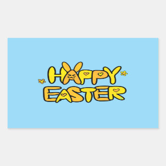 Happy Easter Sunny Springtime Rechthoekige Sticker