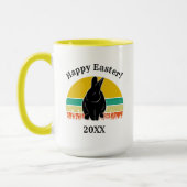 Happy Easter Sunset Bunny Silhouette Mok (Links)