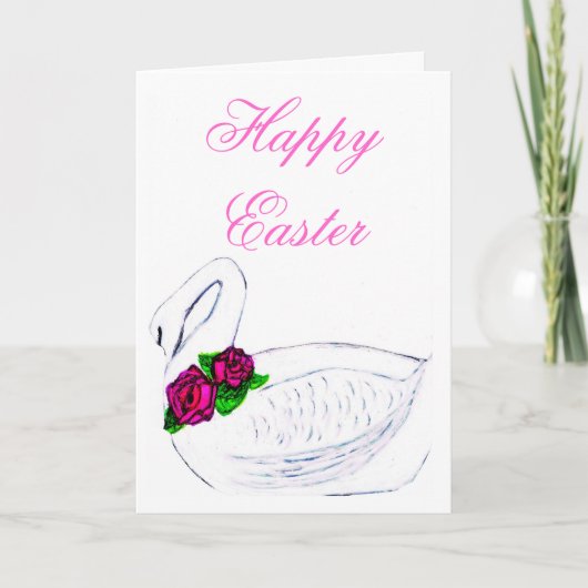 HAPPY EASTER SWAN card Feestdagen Kaart (Voorkant)