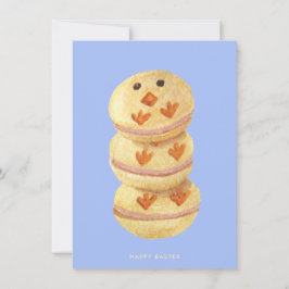 Happy Easter Sweet Chick Macarons Holiday Kaart