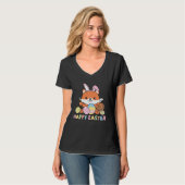 Happy Easter Sweet Fox For Easter With Easter Eggs T-shirt (Voorkant volledig)