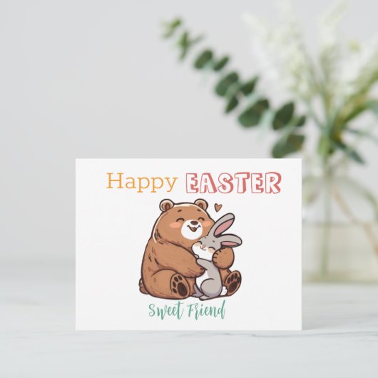 Happy Easter Sweet Friend Briefkaart (Staand voorkant)
