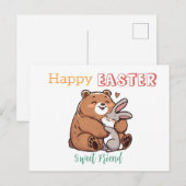 Happy Easter Sweet Friend Briefkaart (Voorkant / Achterkant)