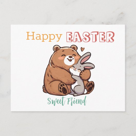 Happy Easter Sweet Friend Briefkaart (Voorkant)