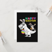 Happy Easter T Rex Dino Kaart (Voorkant / Achterkant in situ)