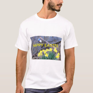 HAPPY EASTER T SHIRT FLOWERS